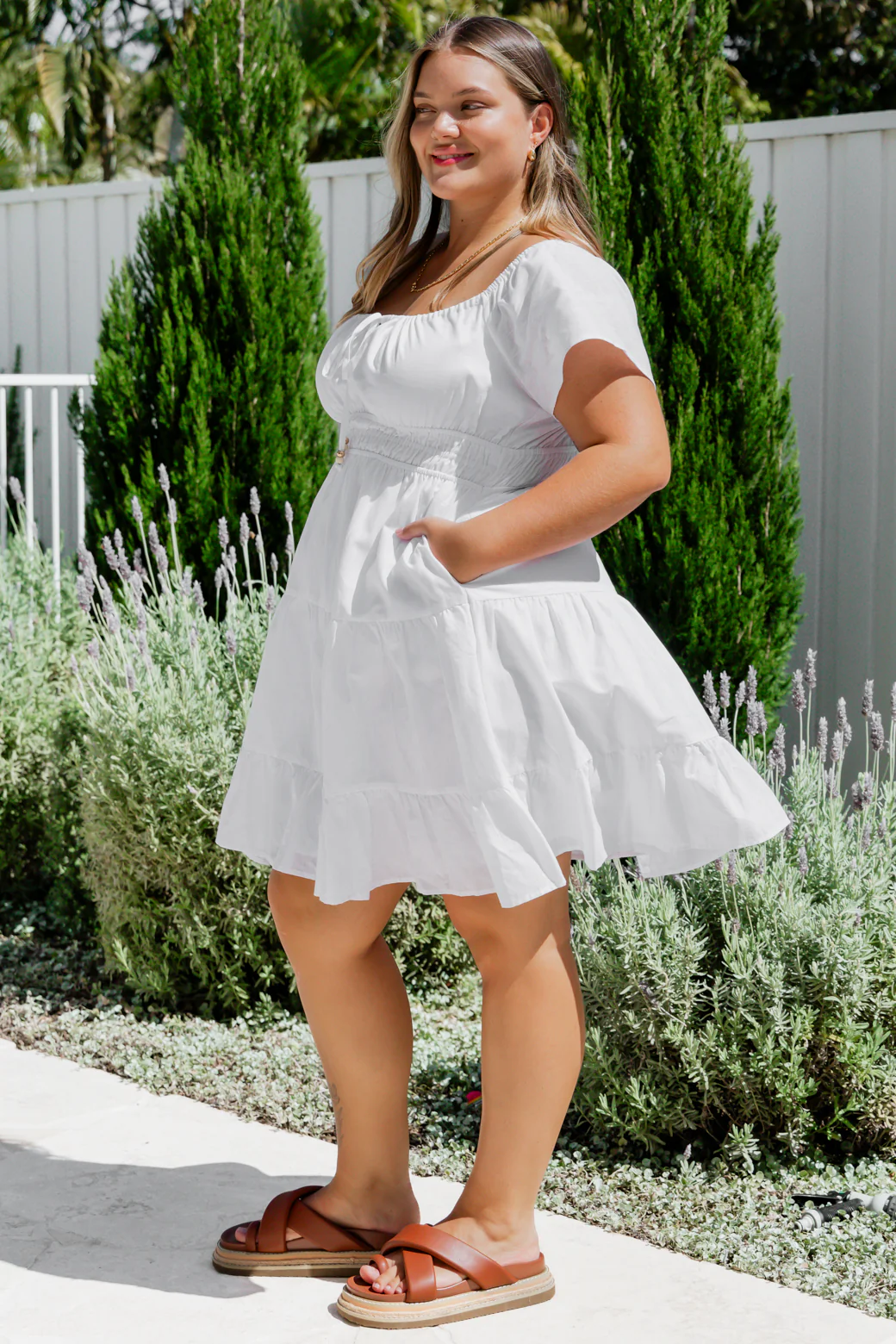 Rebecca Dress White - Image 6