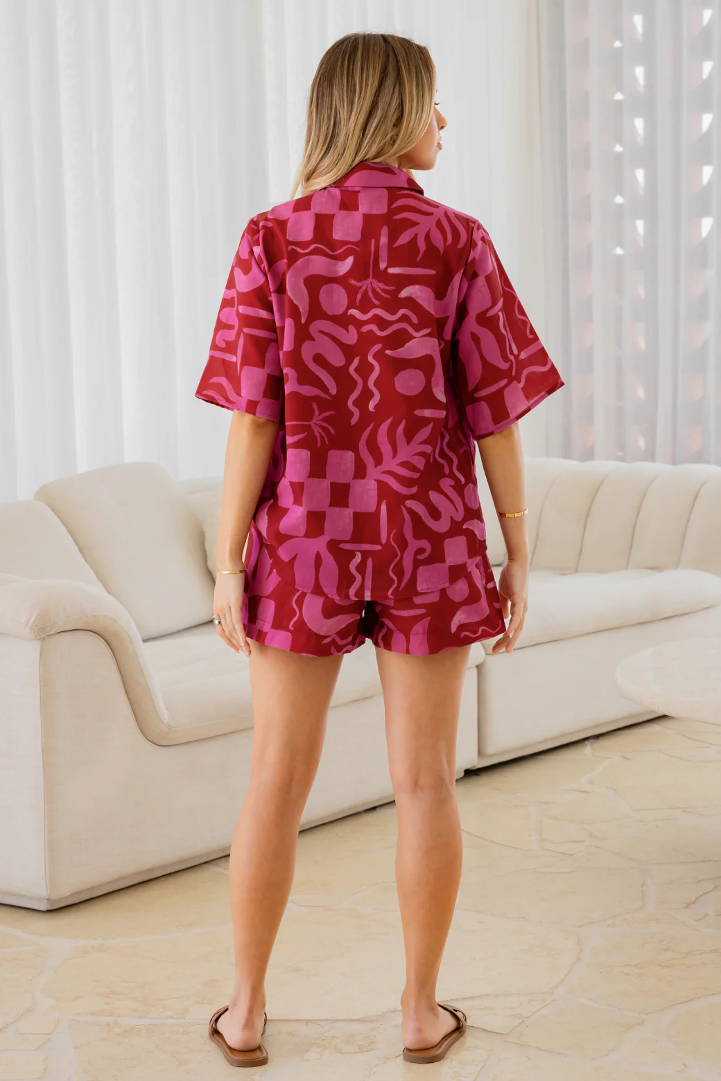 Final Sale | Relaxo Shorts Sublime Print Red Pink - Image 5