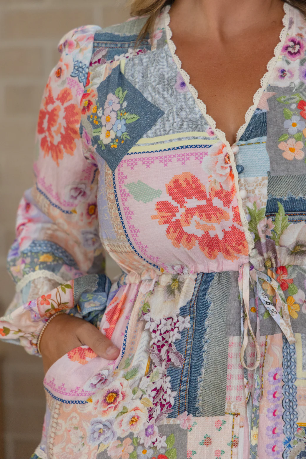 Ruby Long Sleeve Mini Dress Francesca Print - Image 11