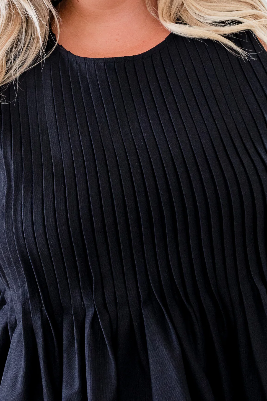 Ruby Pleated Shell Top Black - Image 11