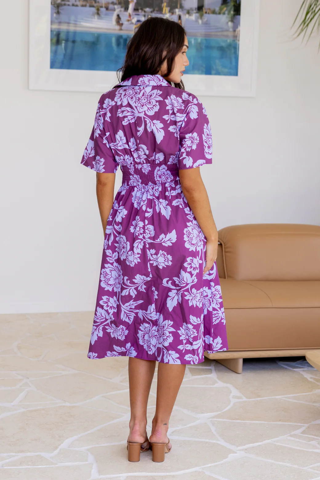 Final Sale | Samara Midi Dress Plum Floral - Image 10