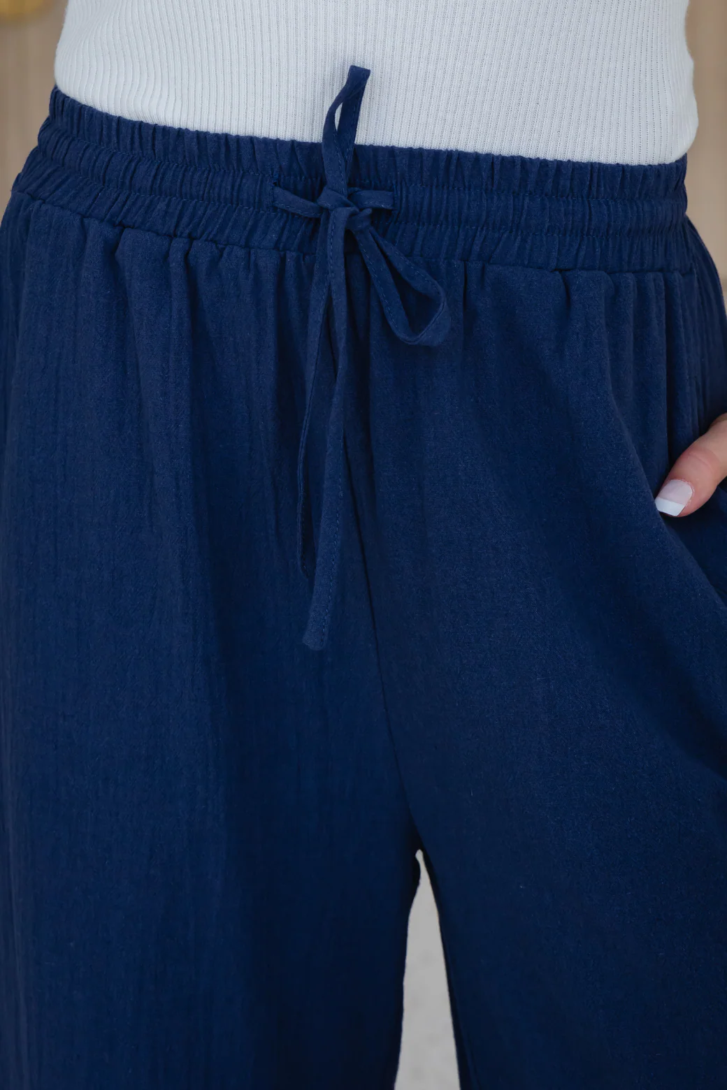 Final Sale | Sammy Drawstring Pants Navy - Image 11