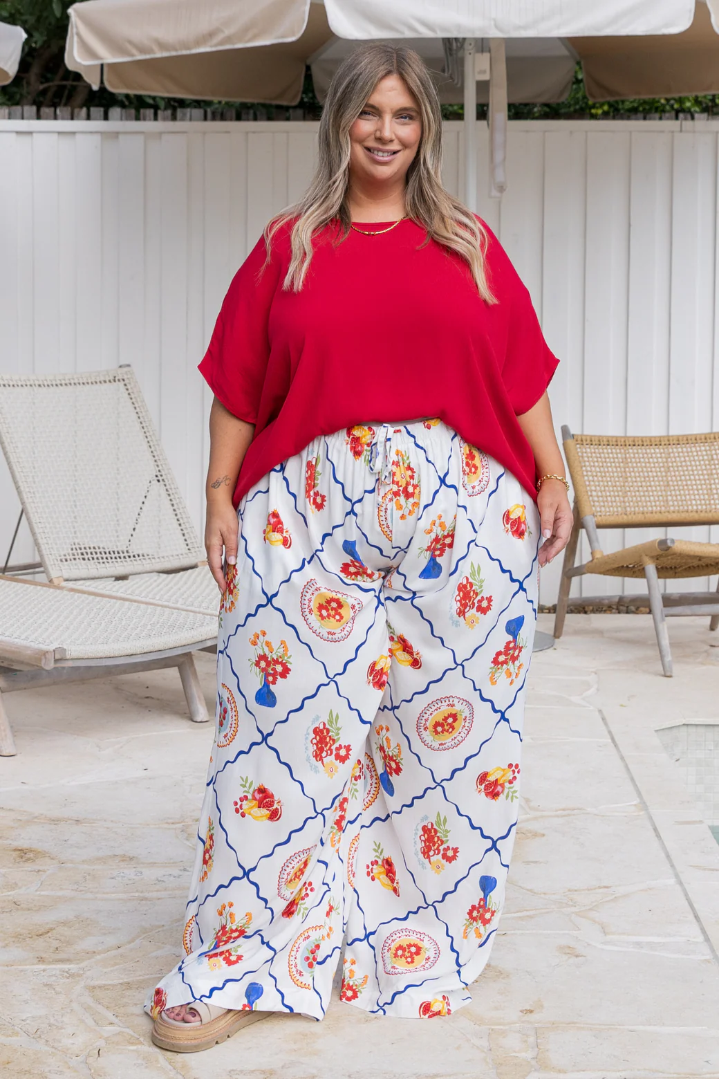 Final Sale | Sandrine Pant Picnic Print - Image 3