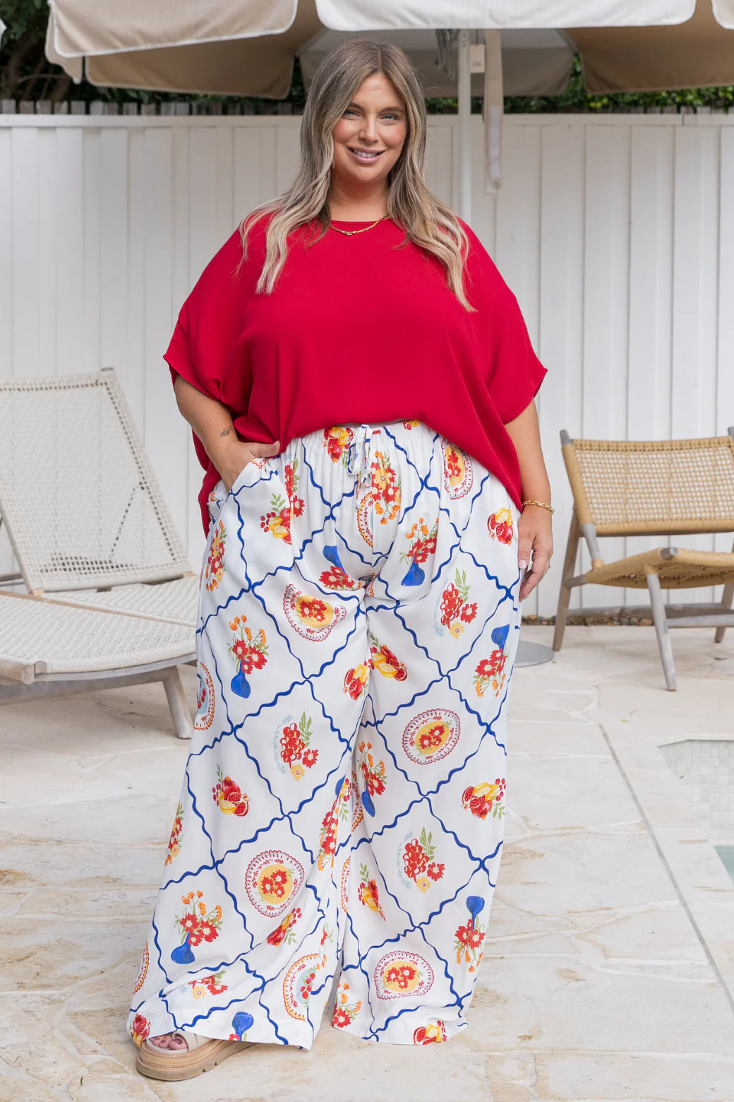 Final Sale | Sandrine Pant Picnic Print - Image 5