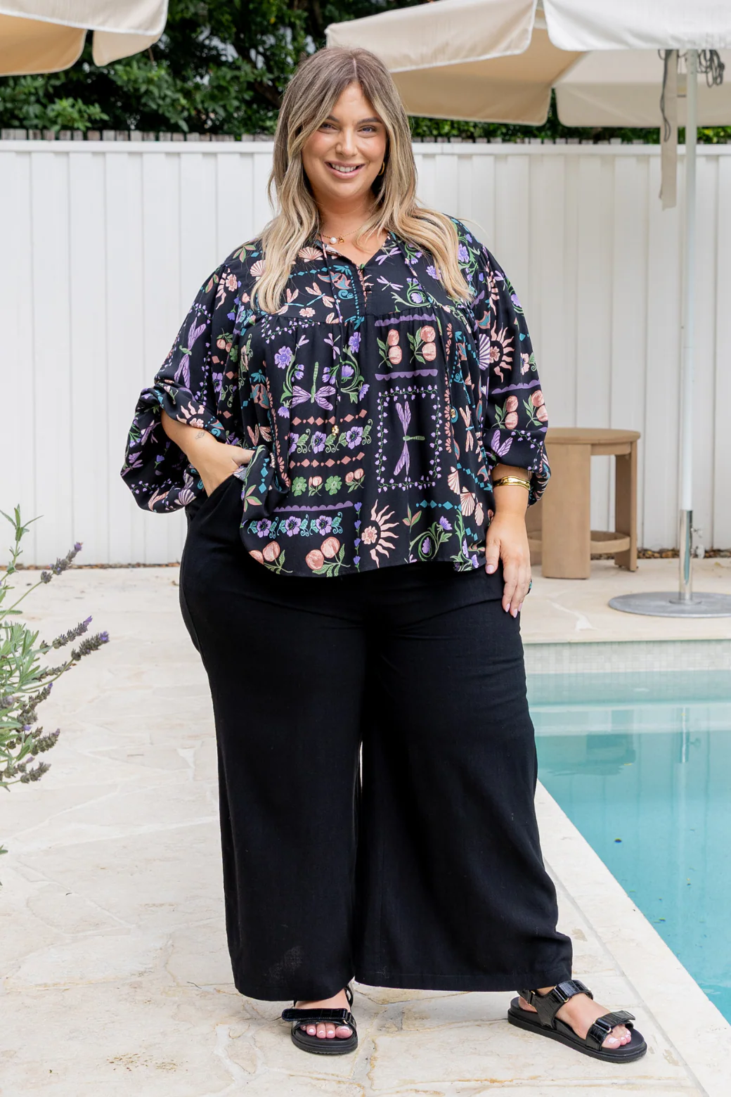 Final Sale | Scout Smock Top La Belle Print - Image 3