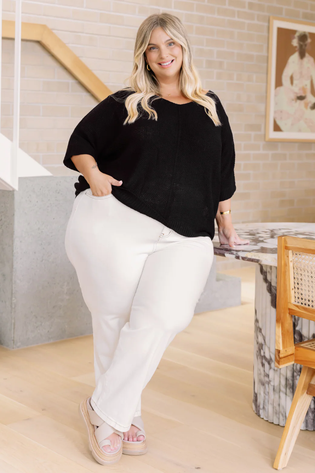 Tate Knit Top Black - Image 8