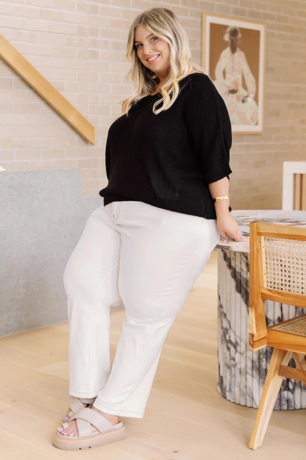 Tate Knit Top Black - Image 9