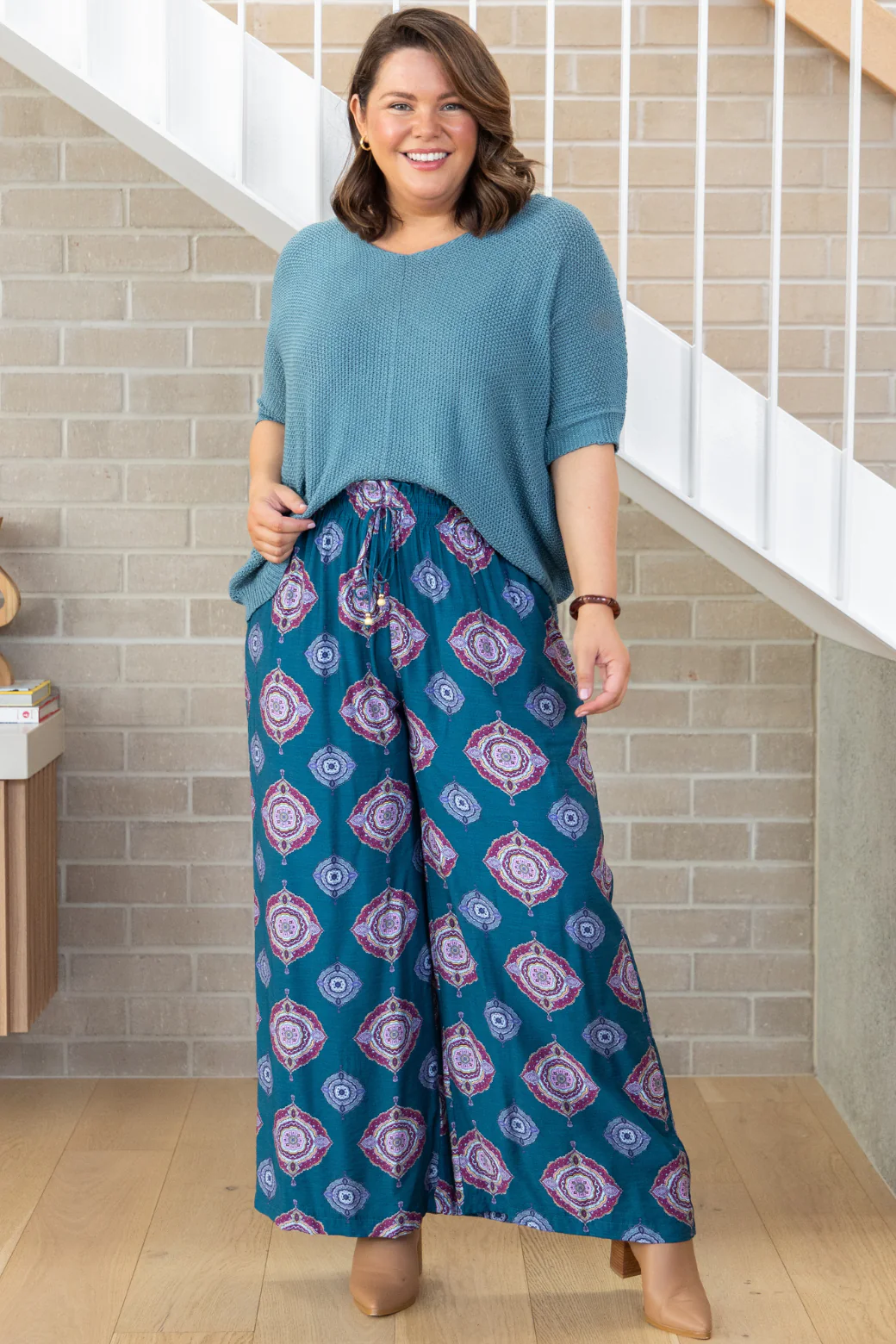 Tate Knit Top Teal - Image 3