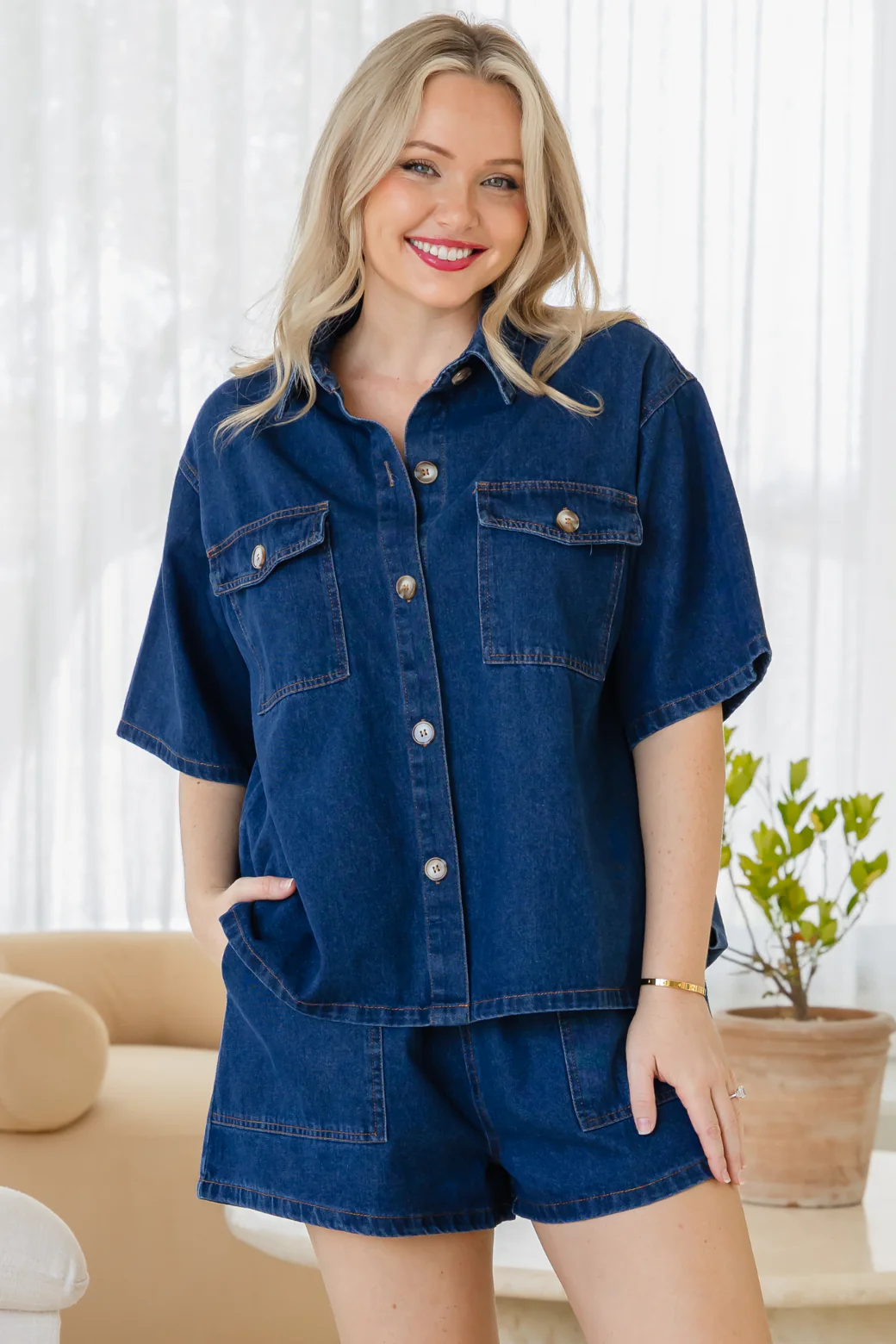 Tina Denim Shirt Dark Indigo