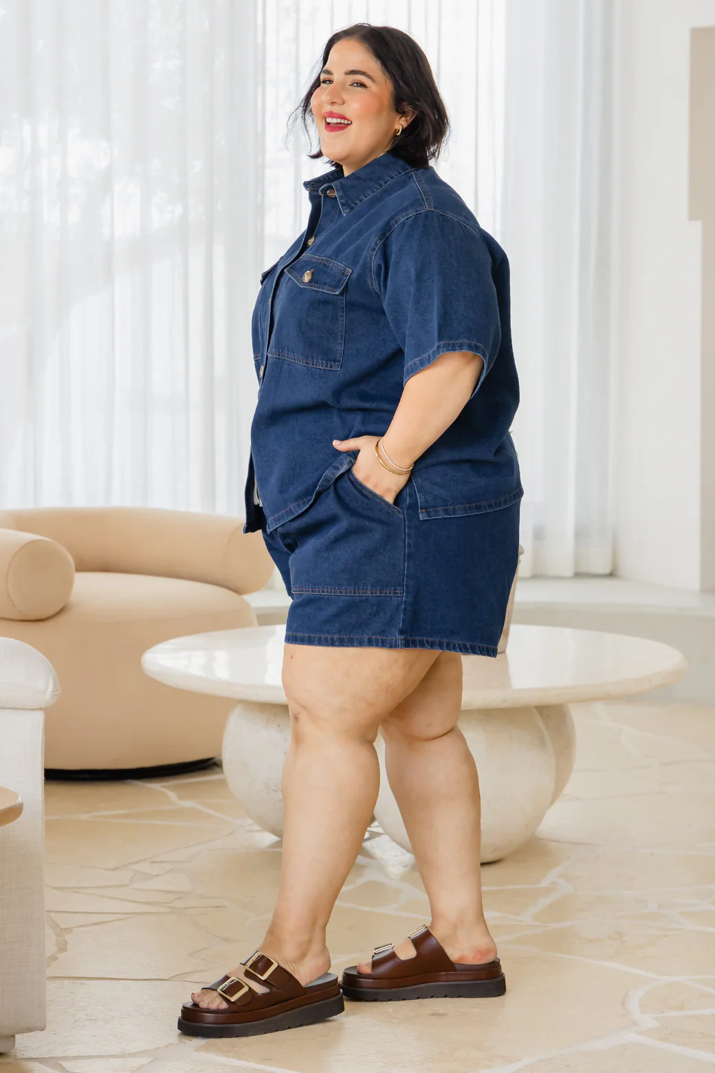 Tina Denim Shirt Dark Indigo - Image 10