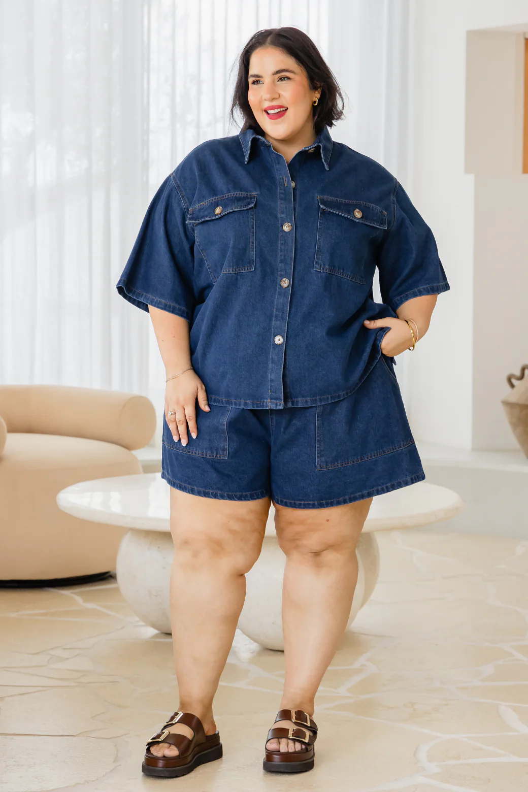 Tina Denim Shirt Dark Indigo - Image 2
