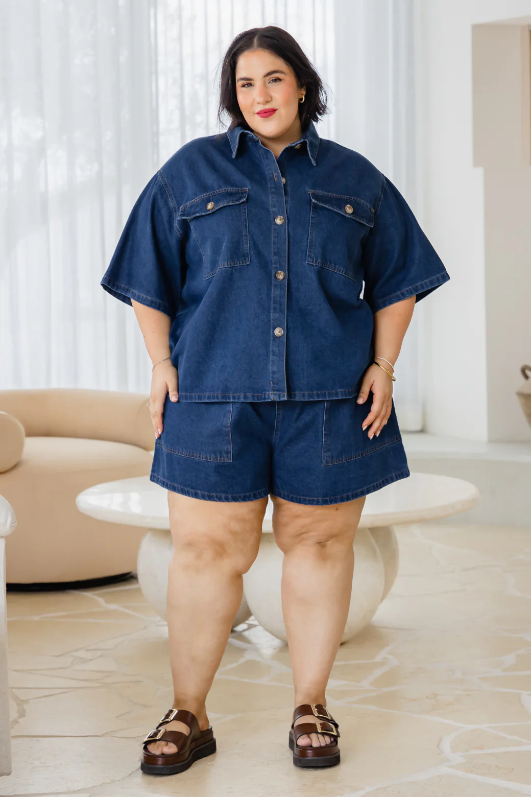 Tina Denim Shirt Dark Indigo - Image 9