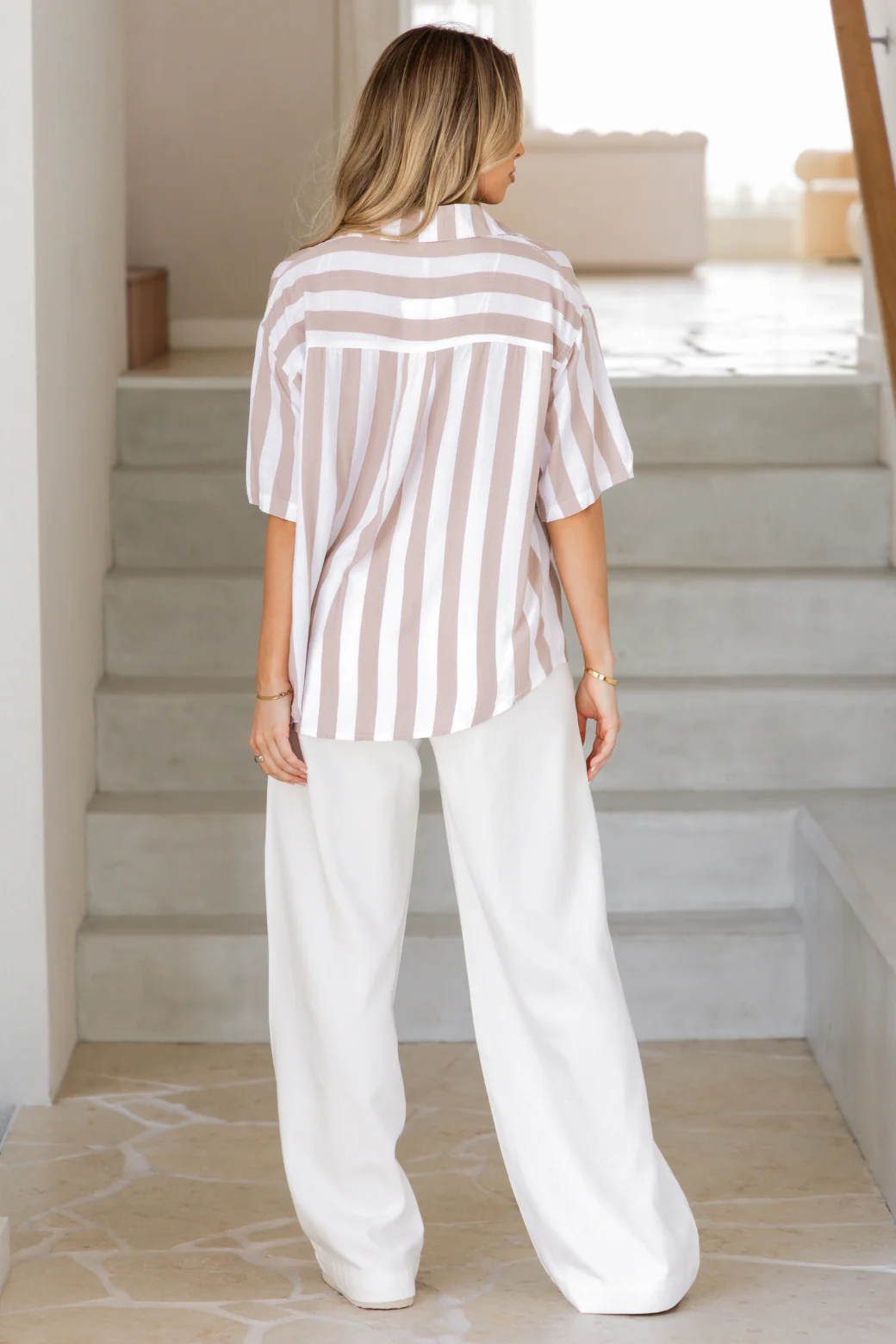 Final Sale | Valerie Drawstring White Pants - Image 9