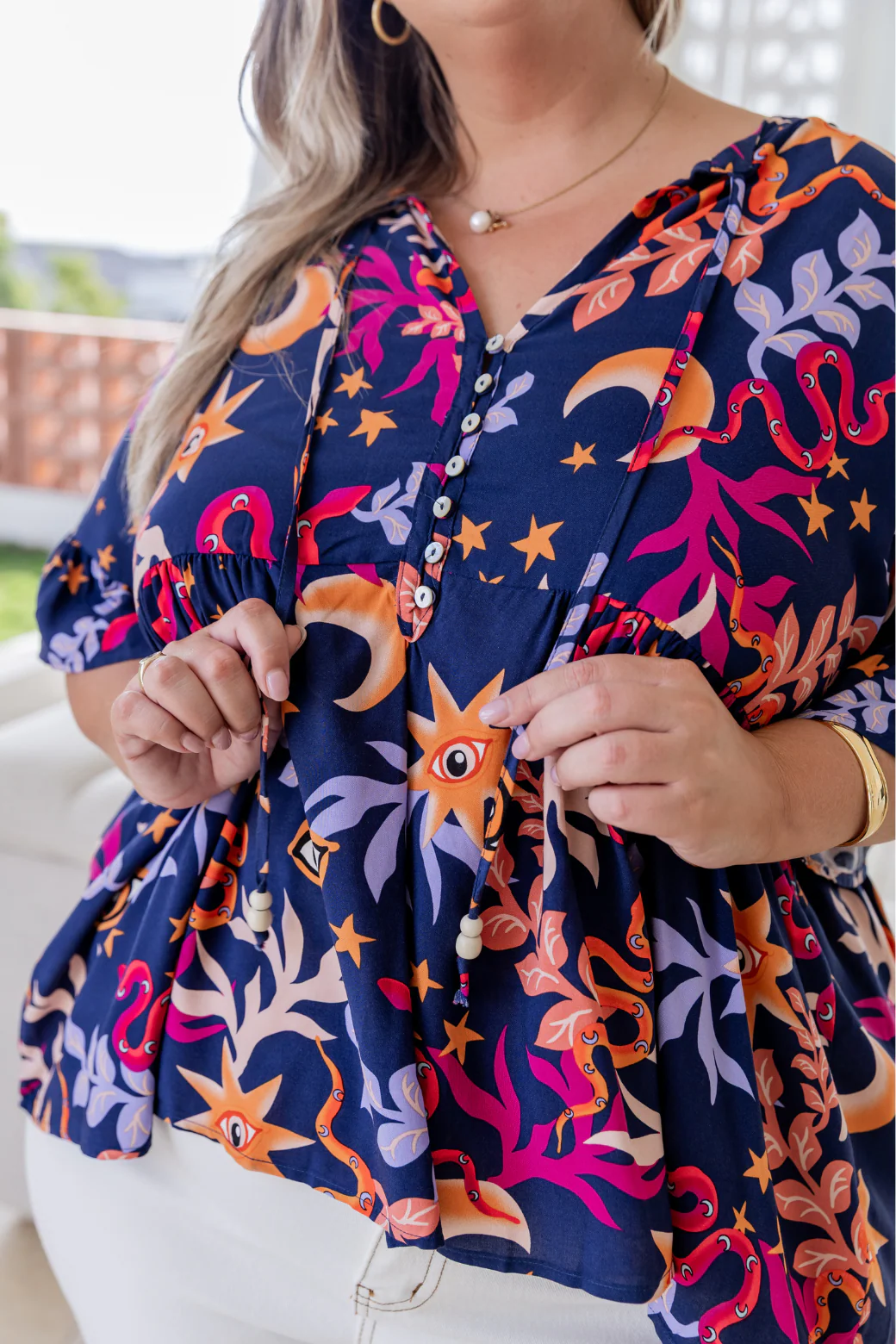 Final Sale | Wren Top Tarot Navy - Image 11