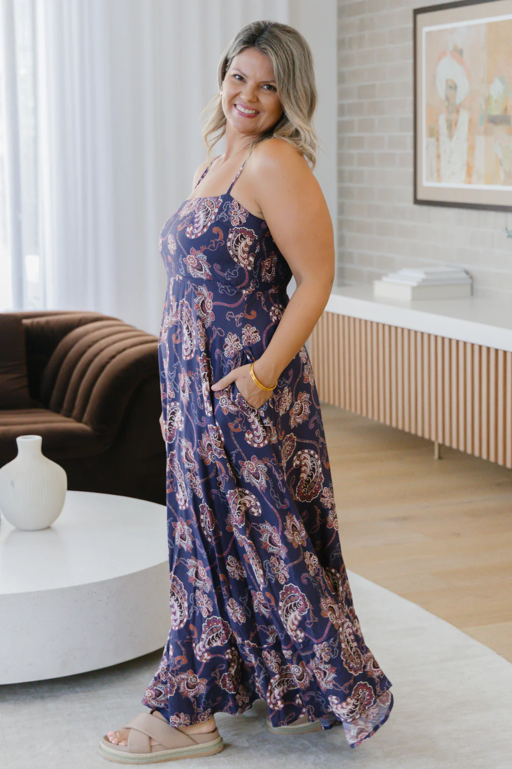 Xanthe Maxi Dress Pagonia Print Slate - Image 10