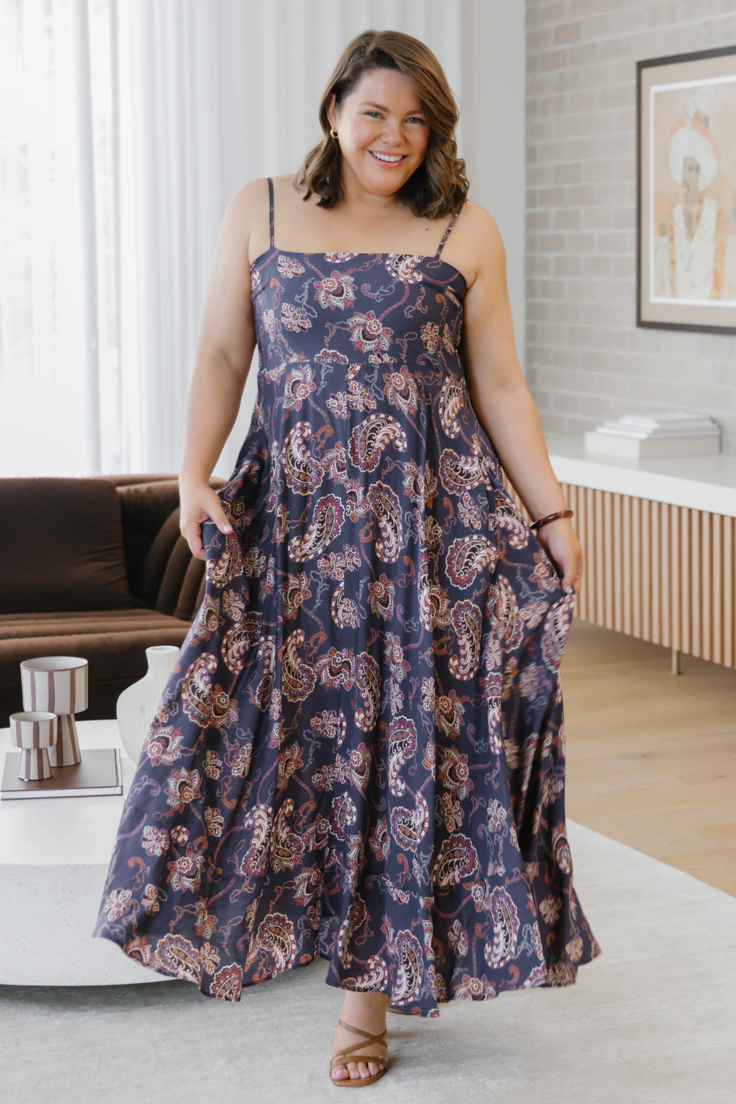Xanthe Maxi Dress Pagonia Print Slate - Image 4