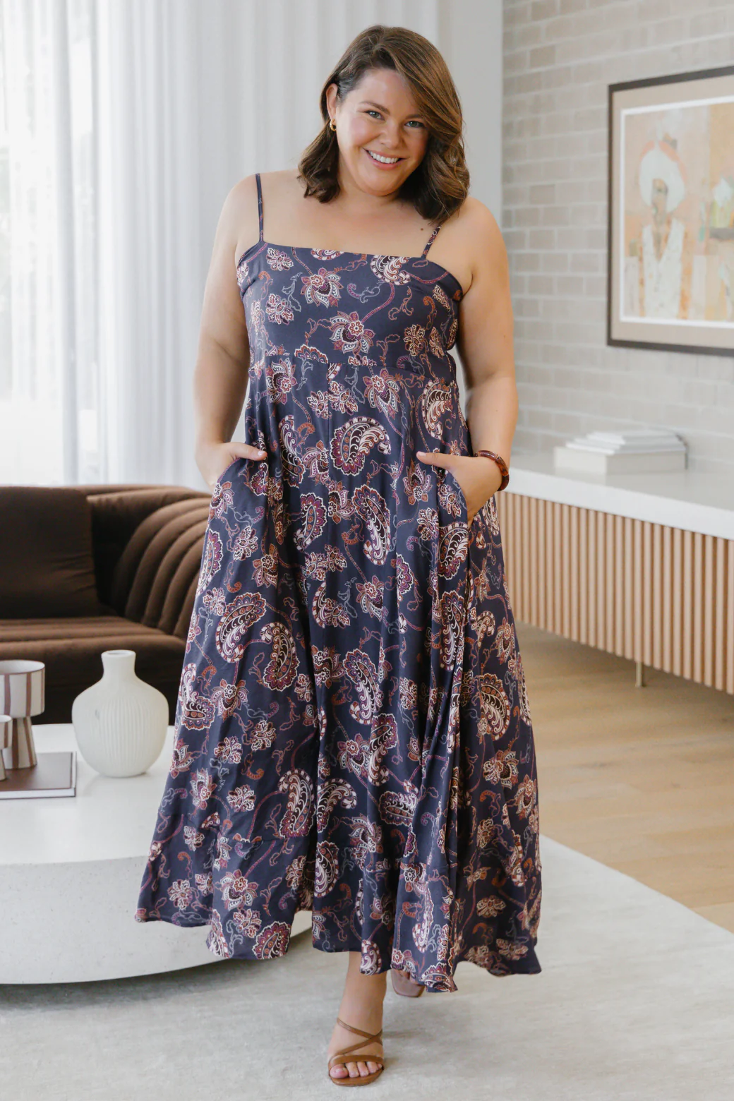 Xanthe Maxi Dress Pagonia Print Slate - Image 5