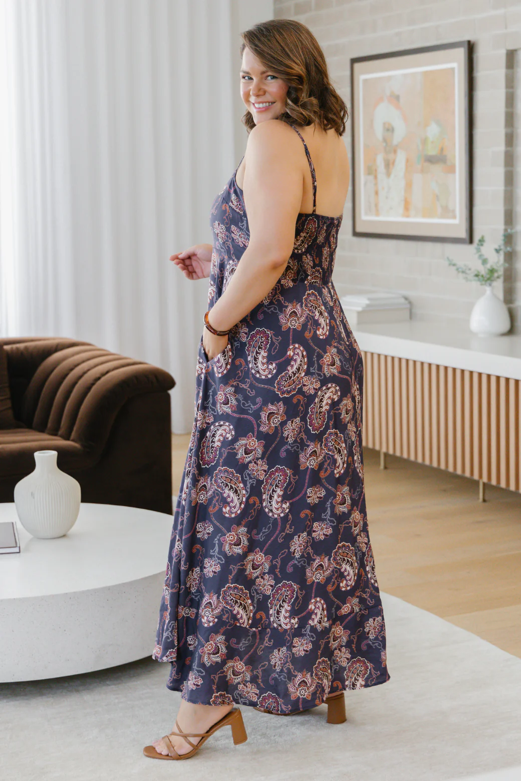 Xanthe Maxi Dress Pagonia Print Slate - Image 6
