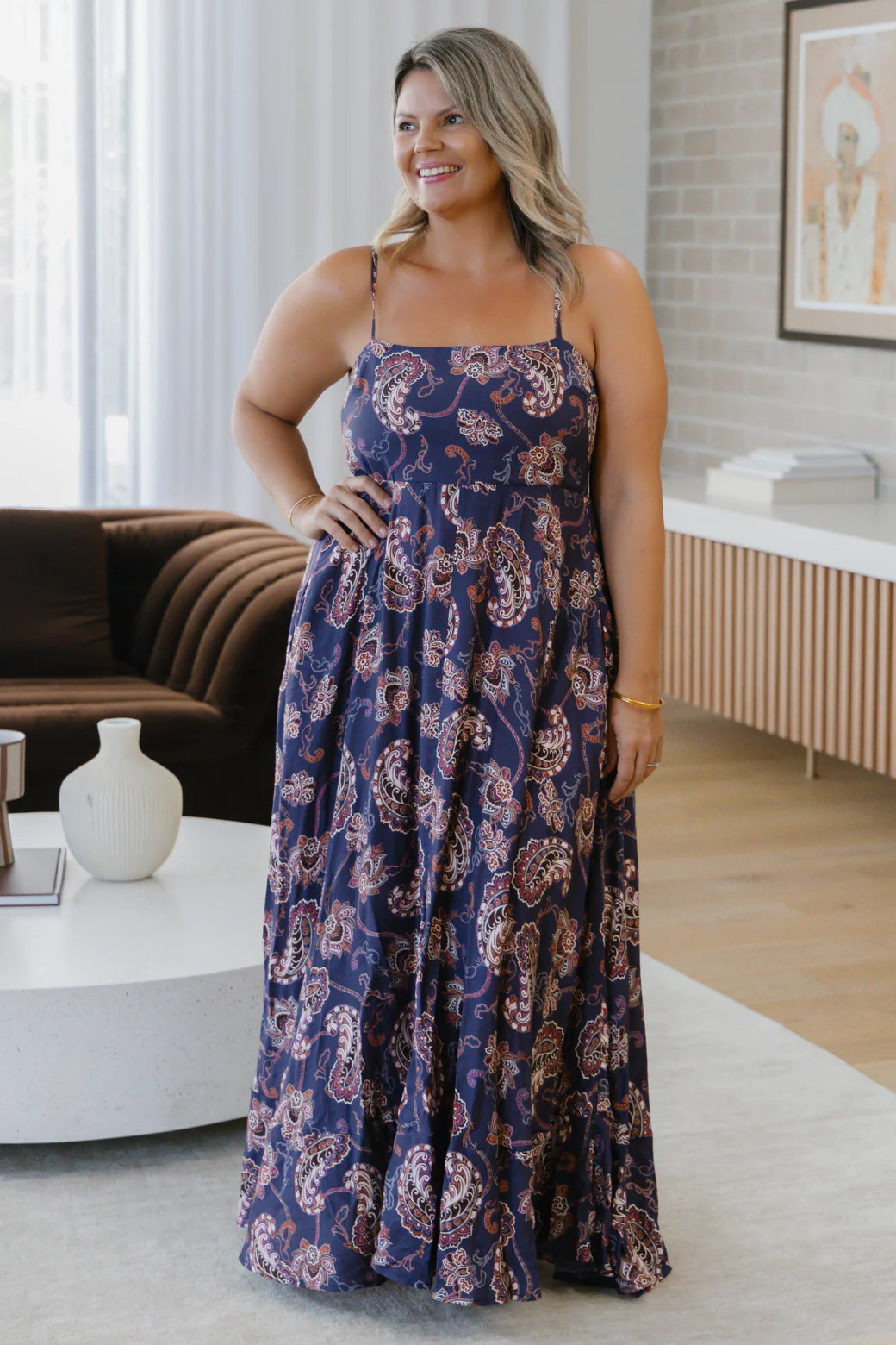 Xanthe Maxi Dress Pagonia Print Slate - Image 9