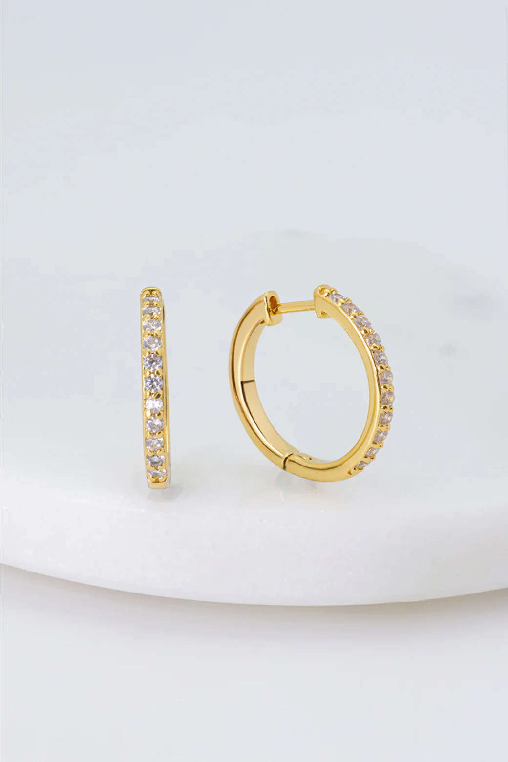 Zafino Catalina Huggie Hoop Earring Gold - Image 2