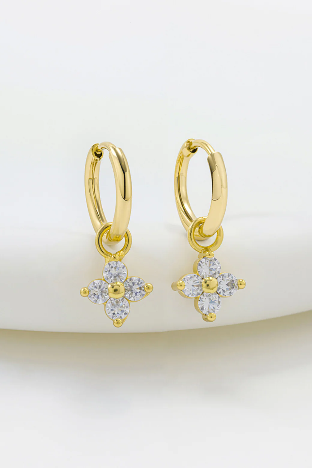Zafino Ivy Mini Drop Gold Earrings