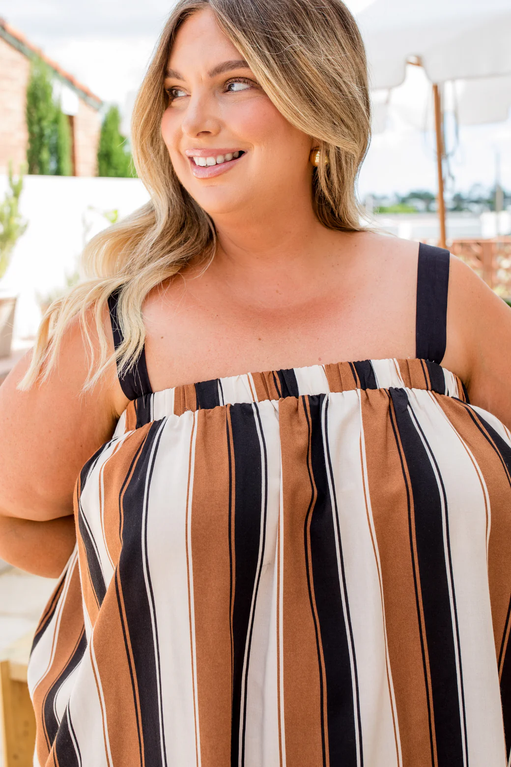 Final Sale | Zayda Shift Dress Cabana Stripe - Image 10