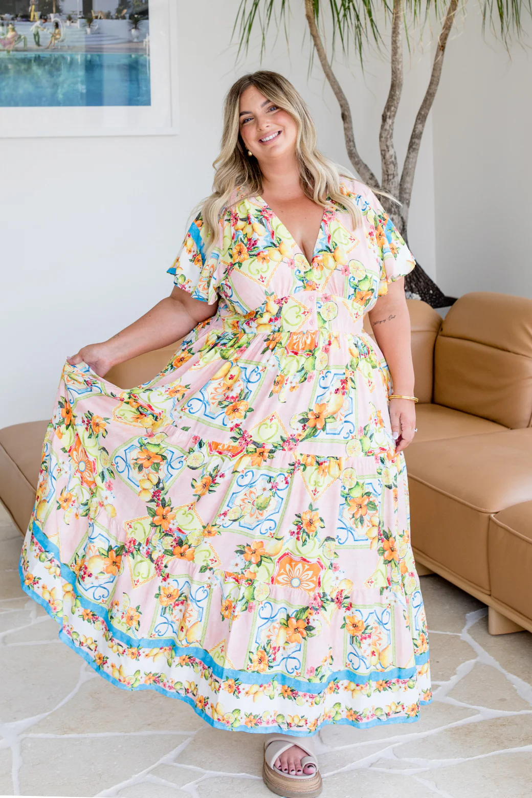 Zoe Maxi Dress Capri Print - Image 6
